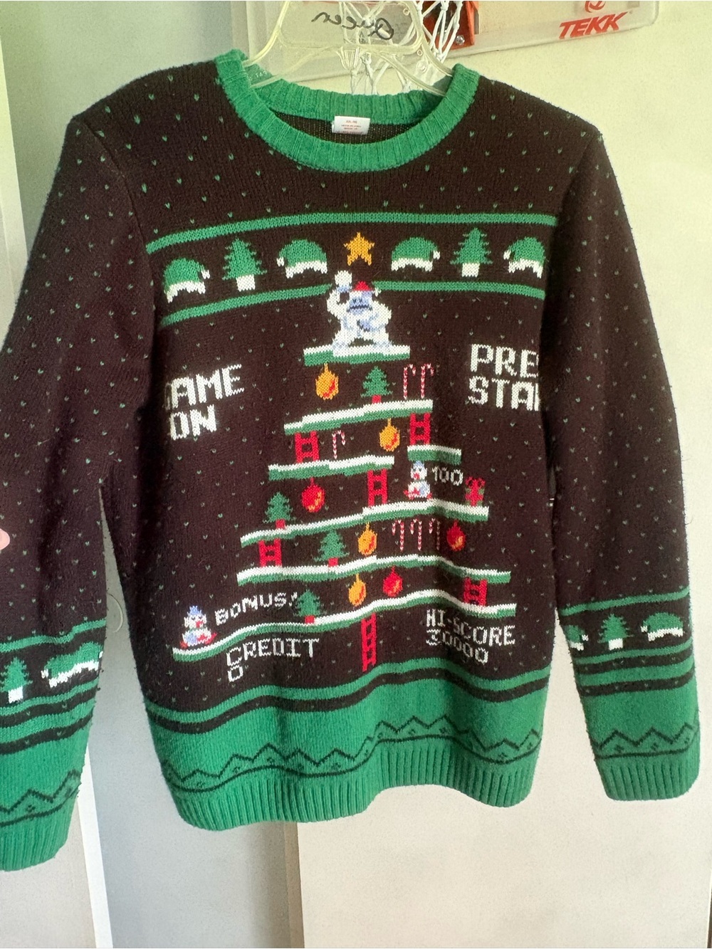 Boys Retro Video Game Holiday Ugly Christmas Sweater